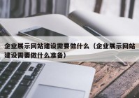 企业展示网站建设需要做什么（企业展示网站建设需要做什么准备）