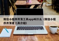 微信小程序开发工具app叫什么（微信小程序开发者工具介绍）