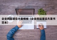 企业网站建设方案模板（企业网站建设方案书范本）