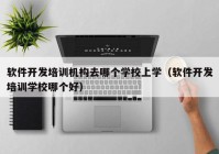 软件开发培训机构去哪个学校上学（软件开发培训学校哪个好）